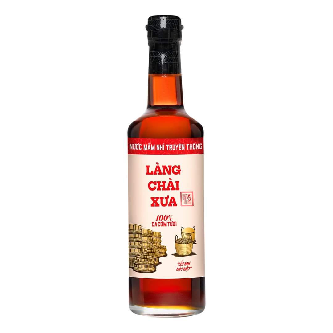 Nước mắm Làng chài xưa nhãn đỏ chai thủy tinh 500ml